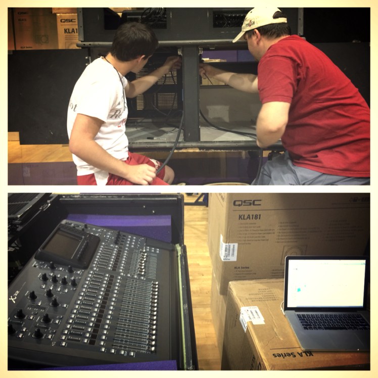 05.23.14 Signal Path Matt and Craig setting up amplification system