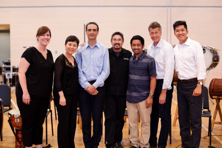 07.02.14 Happy Faculty  (left to right) Susan Willmering, She-e Wu, Steve Biondo, Gabe Cobas, Eric Samson, Christopher Lamb, and Huei-Yuan Pan